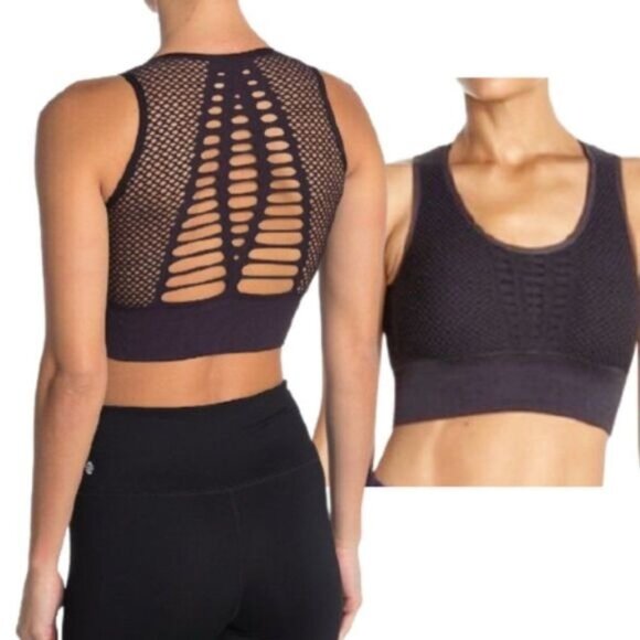 Z by Zella S Sashay Seamless‎ Sports Bra NWOT Small Black - Picture 1 of 8